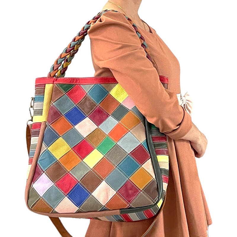 schultertasche damen leder