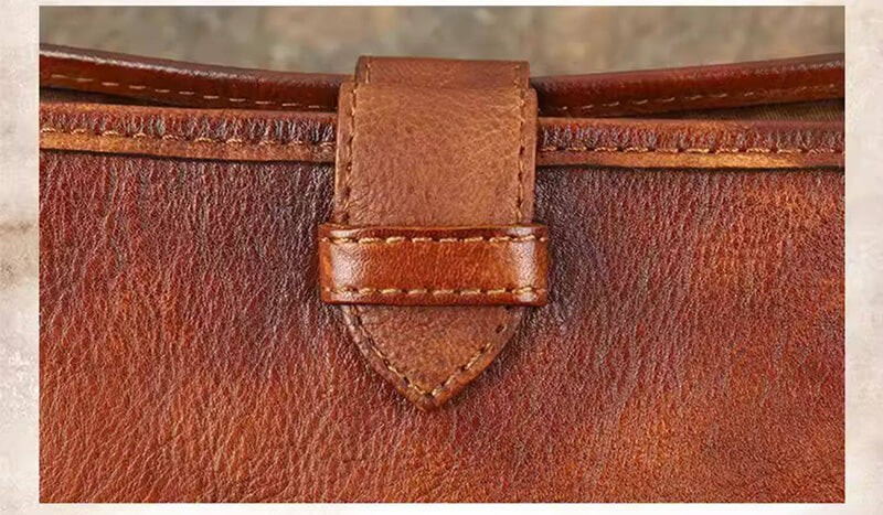 Damen Schultertasche verstellbarer Riemen Echtleder Vintage Umhängetasche in 4 Farben
