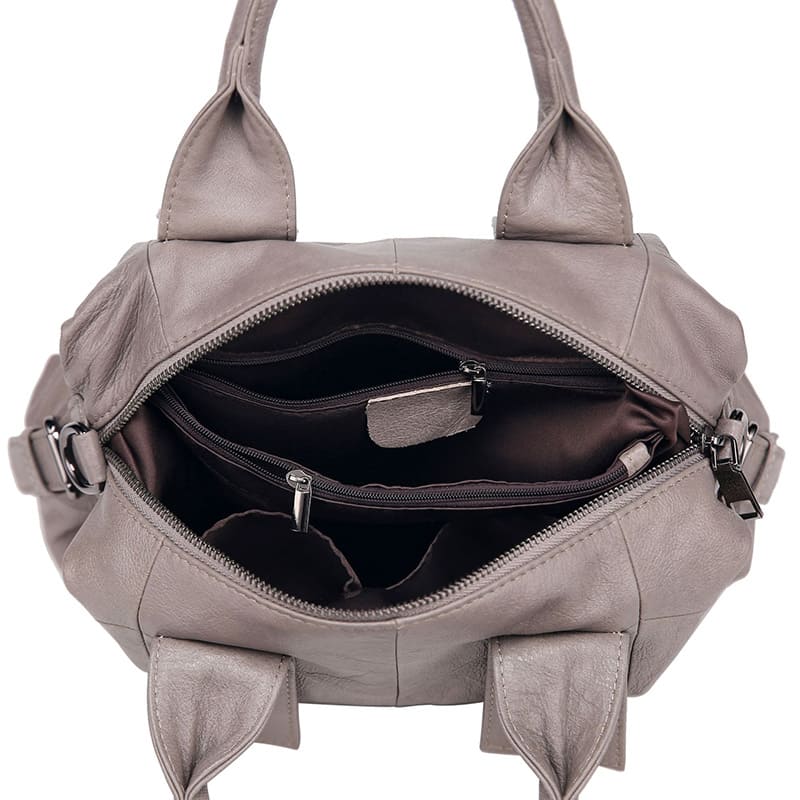 Damen Handtasche Leder Umhängetasche Frauen modern 4 Farben für Alltag