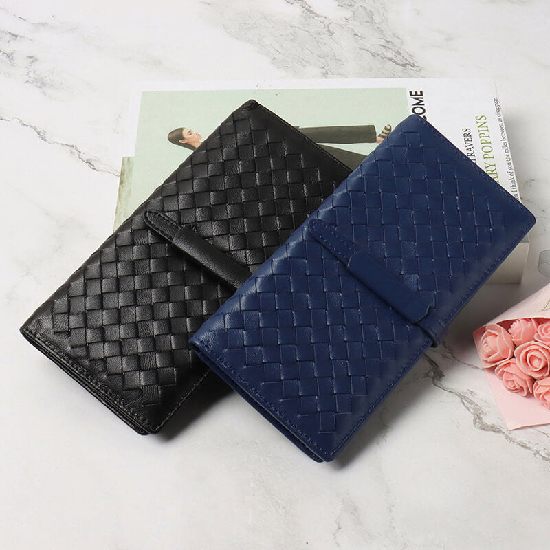 portemonnaie damen leder geflochten