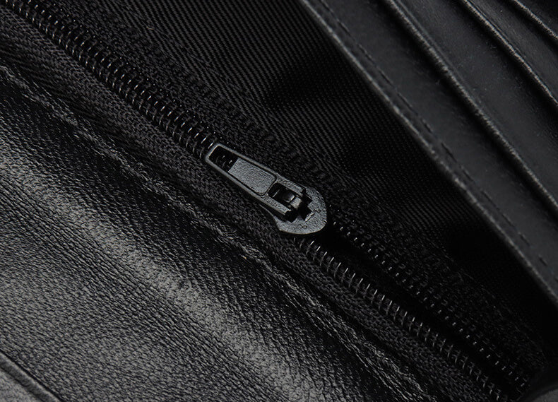 Damen Geldbörse geflochtenes Leder Geldbeutel lang Portemonnaie