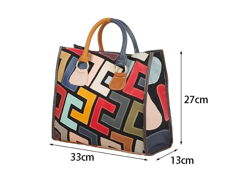 umhängetasche patchwork leder