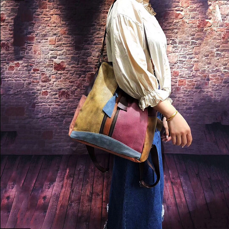 2 in 1 rucksack handtasche damen leder