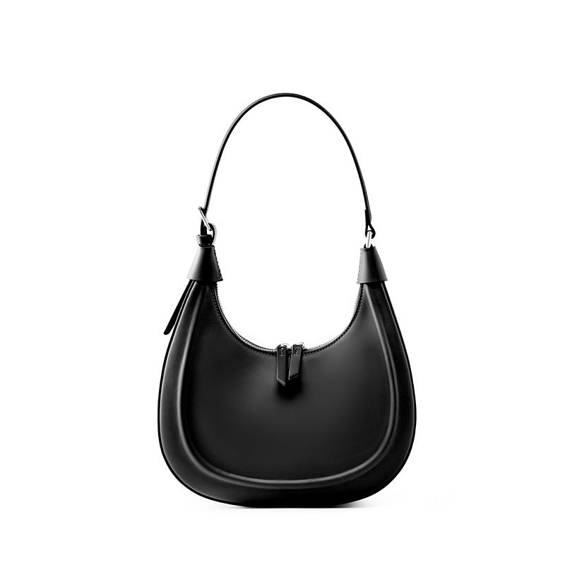 schultertasche damen leder schwarz