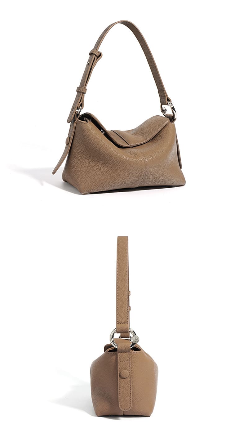 Damen Schultertasche weiches Leder Umhängetasche Unterarmtasche modern 4 Farben