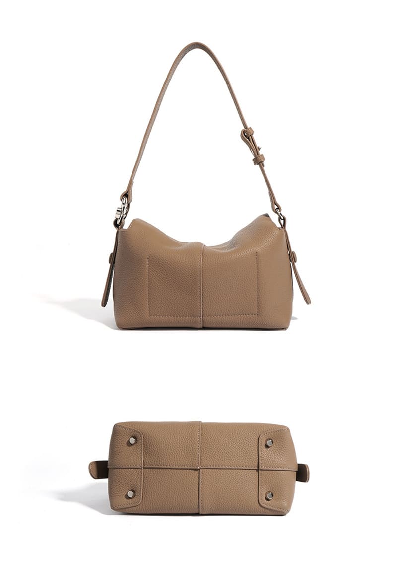 Damen Schultertasche weiches Leder Umhängetasche Unterarmtasche modern 4 Farben