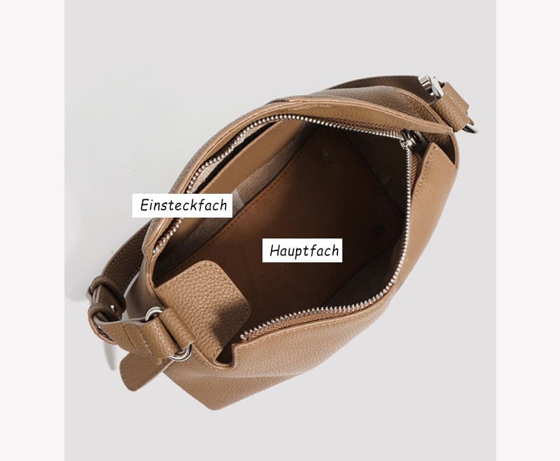 Damen Schultertasche weiches Leder Umhängetasche Unterarmtasche modern 4 Farben