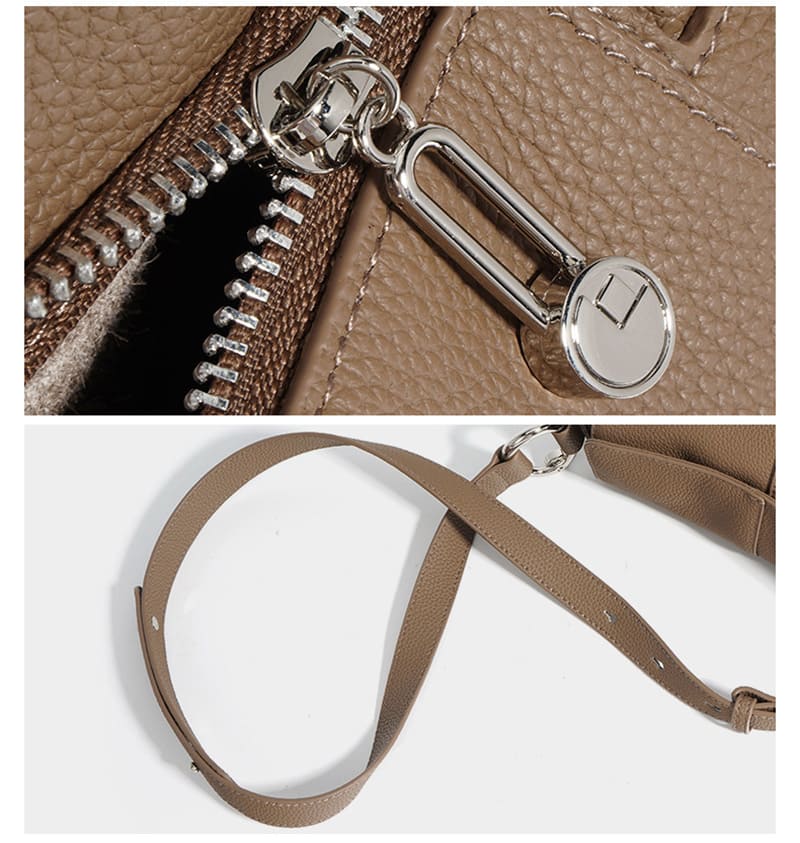 Damen Schultertasche weiches Leder Umhängetasche Unterarmtasche modern 4 Farben