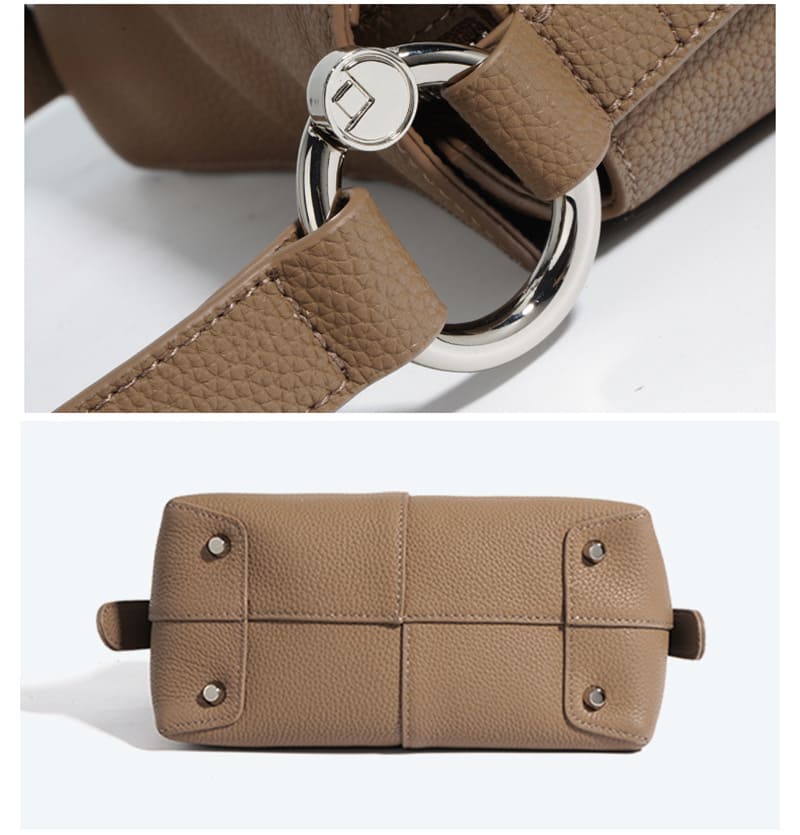 Damen Schultertasche weiches Leder Umhängetasche Unterarmtasche modern 4 Farben