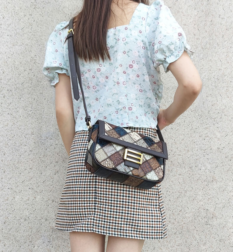 umhängetasche damen leder bunt