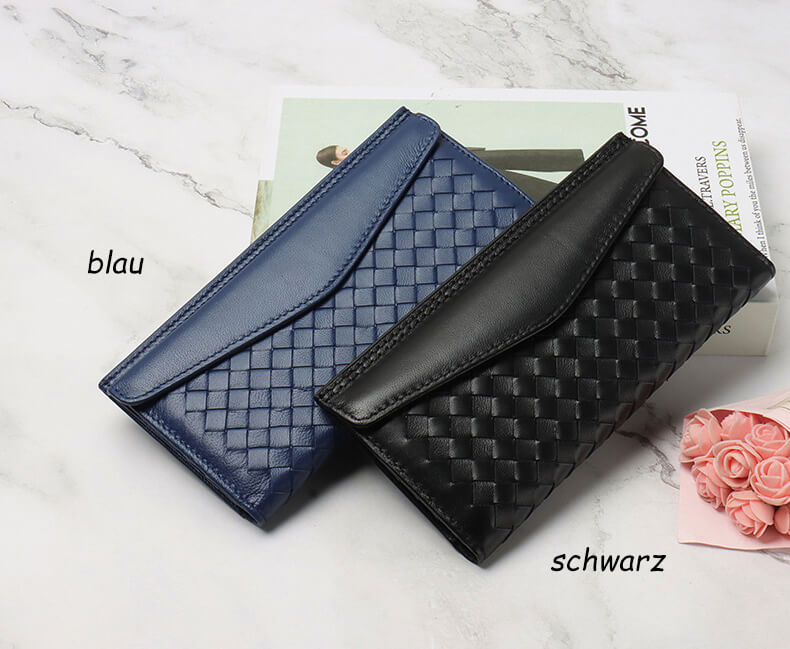 portemonnaie geflochtenes leder