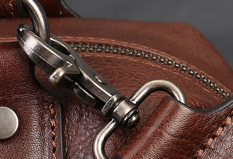 Handtasche Mittelgroß Damen leder Umhängetasche Vintage mit breitem Gurt