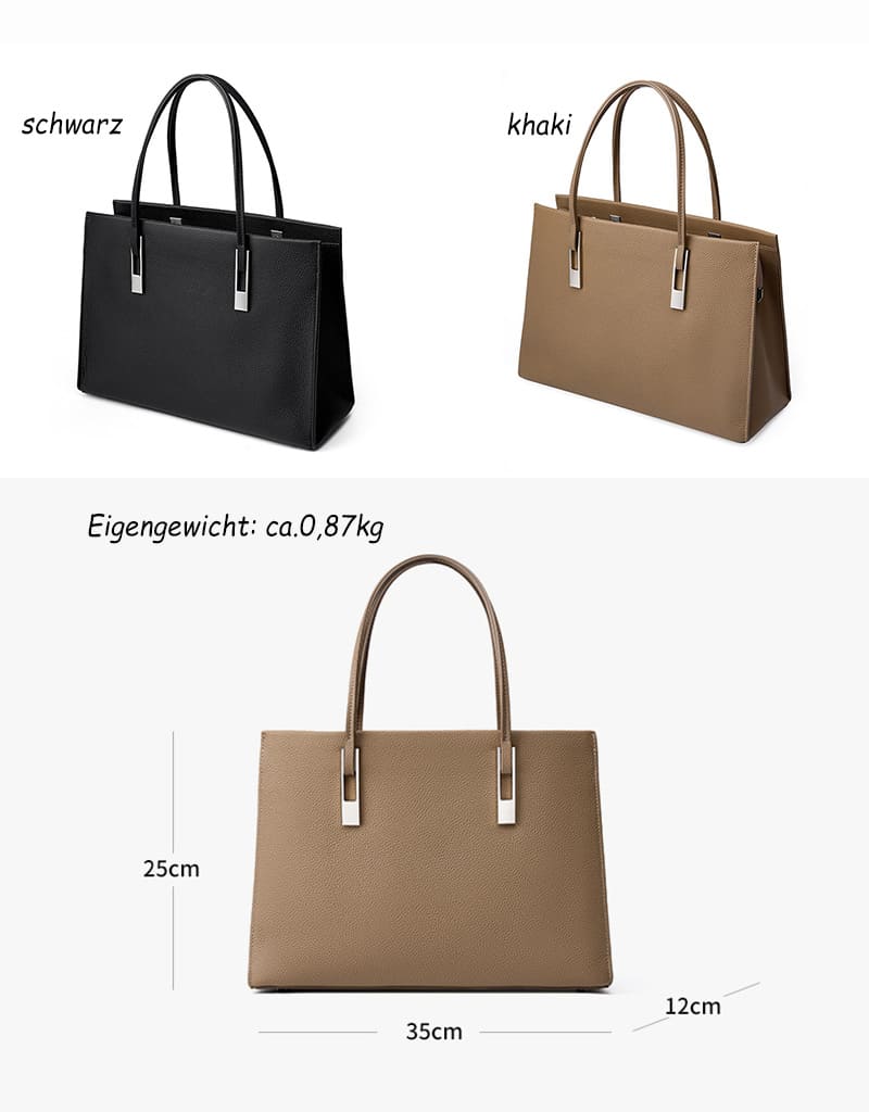 Handtasche große Damen Schultertasche Leder Tote Tasche