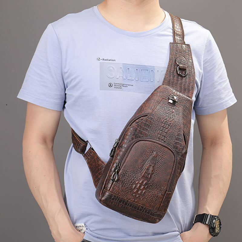herren brustbeutel leder