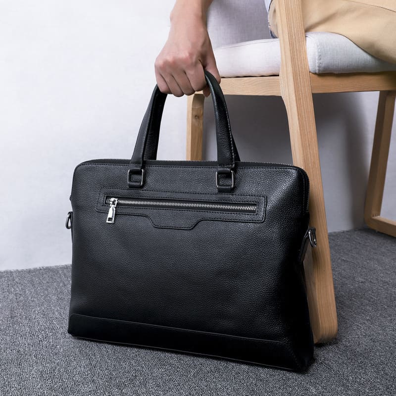 aktentasche leder herren schwarz