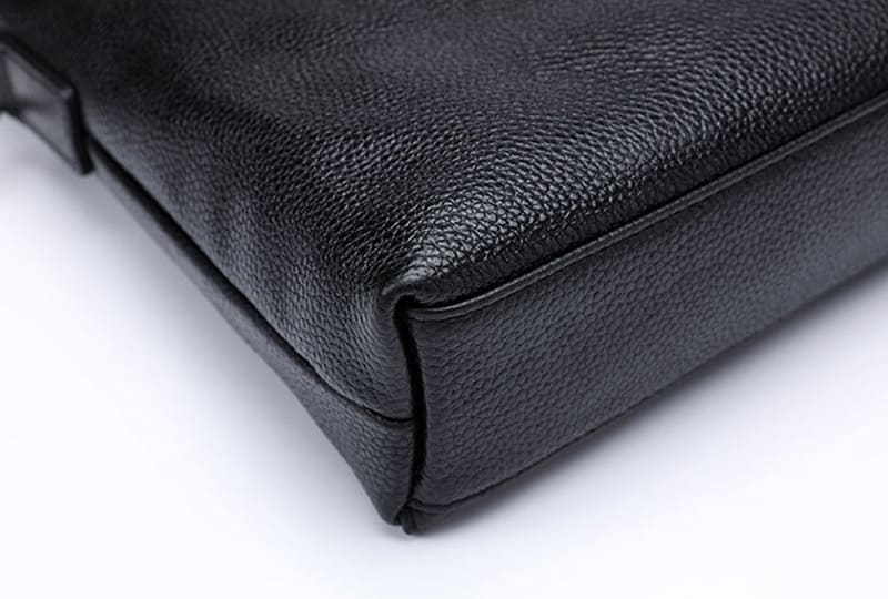 Herren Businesstasche Leder schwarz Aktentasche Laptopfach Handtasche