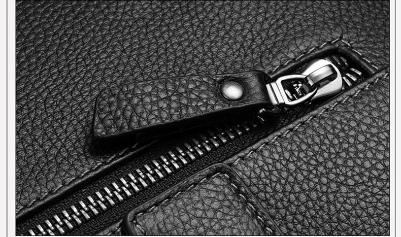 Herren Businesstasche mit Laptopfach Umhängetasche Leder Aktentasche A4 schwarz und kaffeebraun