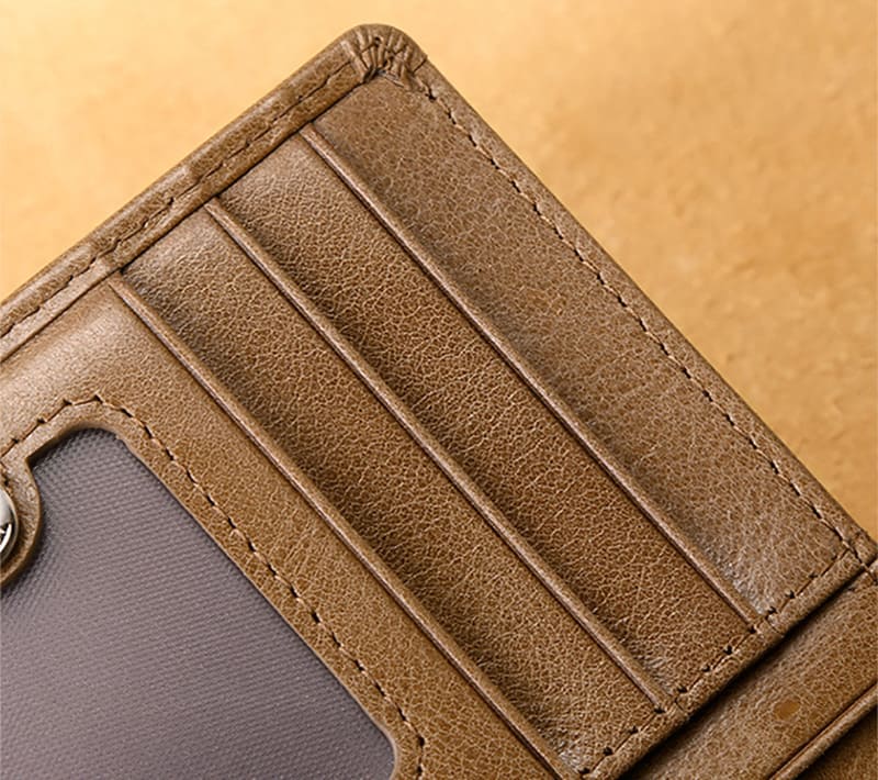 Herren Geldbörse Leder für Hosentasche RFID Schutz Portemonnaie mit Münzfach