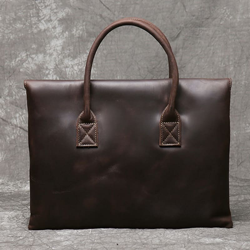Herren Handtasche Leder Businesstasche Umhängetasche für Arbeit mit Laptopfach Aktentasche