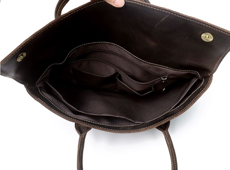 Herren Handtasche Leder Businesstasche Umhängetasche für Arbeit mit Laptopfach Aktentasche