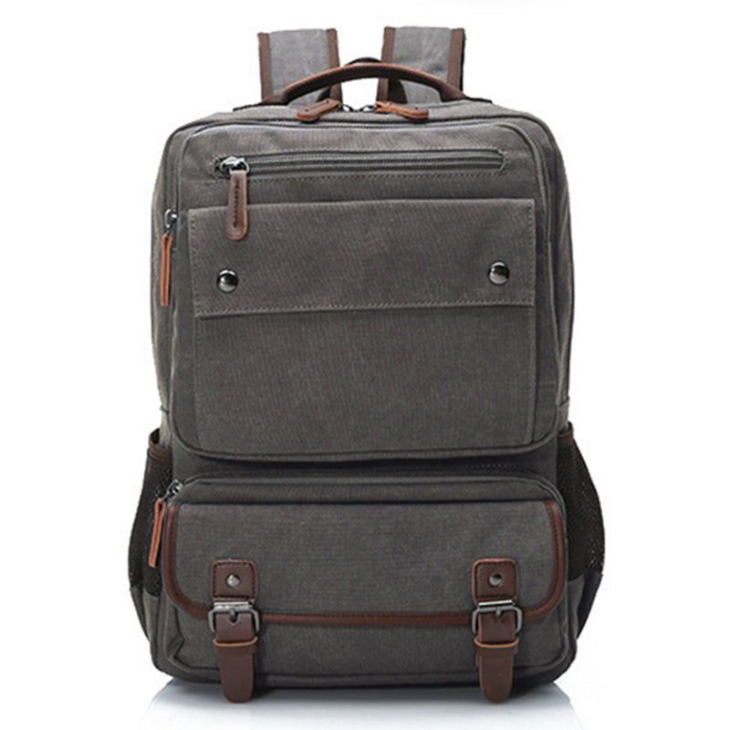Herren Rucksack Canvas mit Laptopfach und vielen Fächern für Uni und Reisen