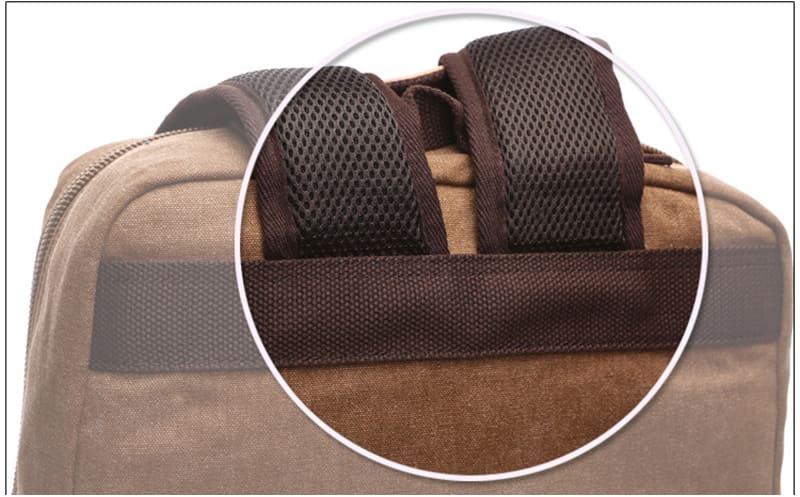 Herren Rucksack Canvas mit Laptopfach und vielen Fächern für Uni und Reisen