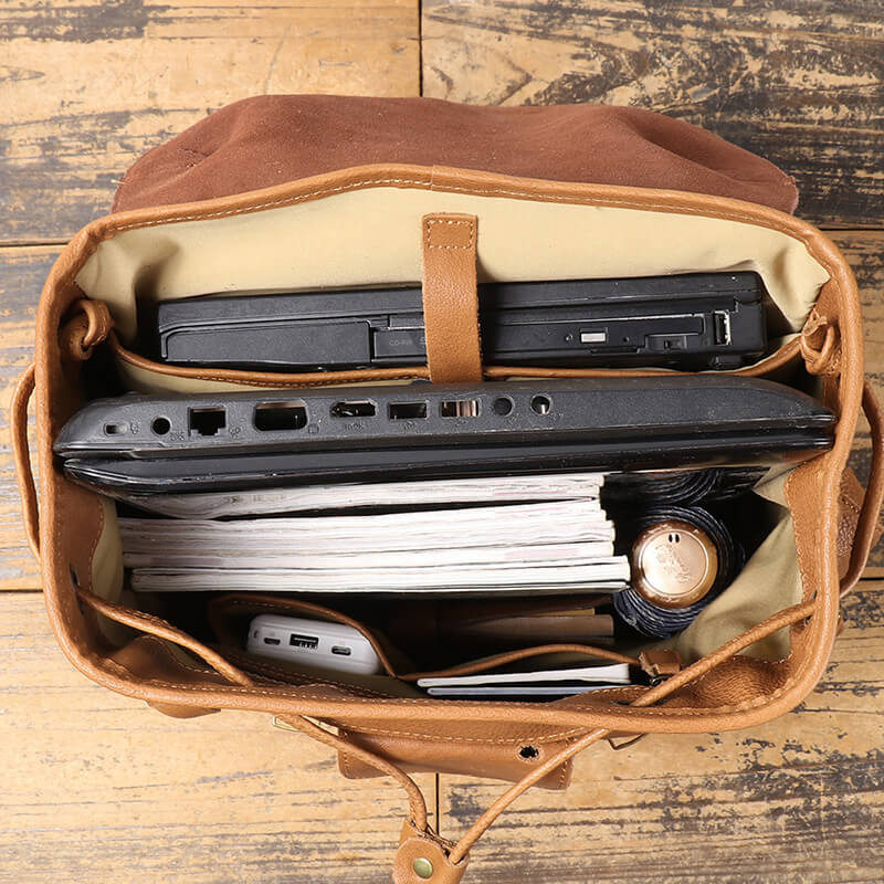 Herren Rucksack Leder Vintage mit Laptopfach für Reisen und Alltag Lederrucksack Männer