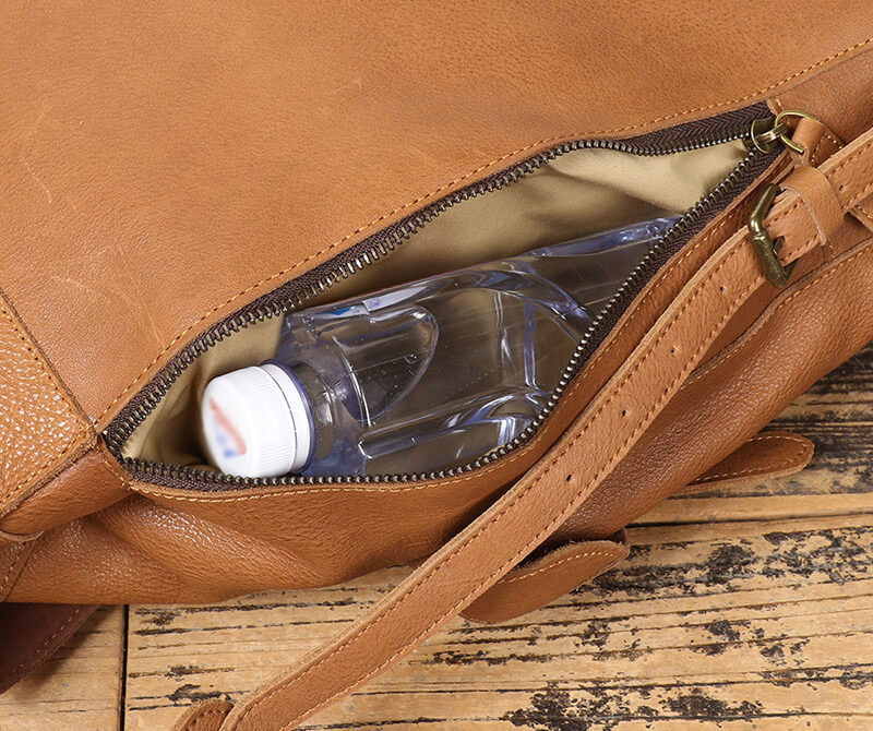 Herren Rucksack Leder Vintage mit Laptopfach für Reisen und Alltag Lederrucksack Männer