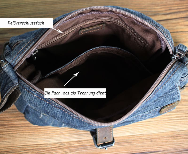 Herren Umhängetasche Jeans Denim Messenger Tasche