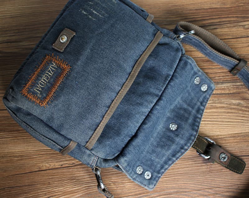 Herren Umhängetasche Jeans Denim Messenger Tasche