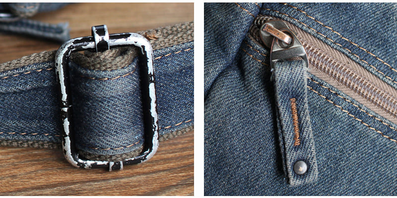 Herren Umhängetasche Jeans Denim Messenger Tasche