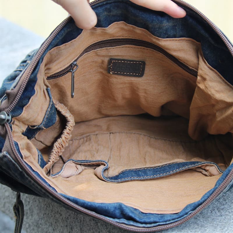 Herren retro Umhängetasche Outdoor aus Denim Messenger Bag Jeans