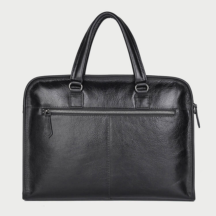 Herrenhandtasche schwarze klassische Aktentasche Business Herren aus Leder