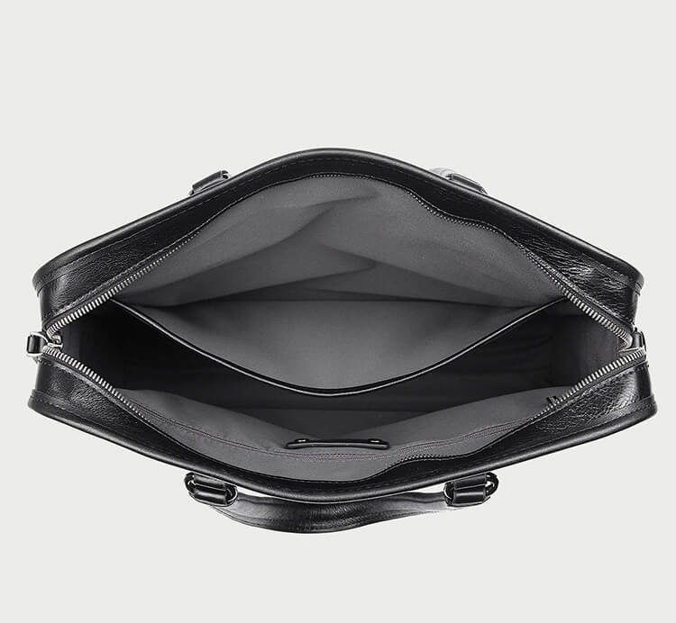 Herrenhandtasche schwarze klassische Aktentasche Business Herren aus Leder