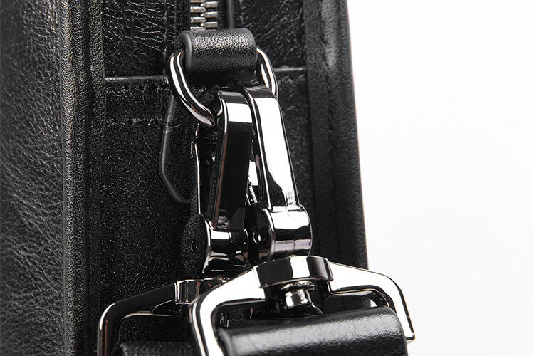 Herrenhandtasche schwarze klassische Aktentasche Business Herren aus Leder