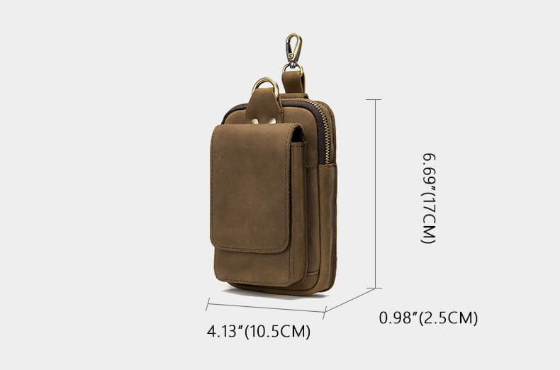 Hüfttasche Herren kleine Gürteltasche Vintage Leder