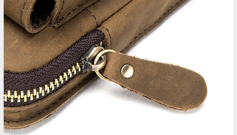 Hüfttasche Herren kleine Gürteltasche Vintage Leder