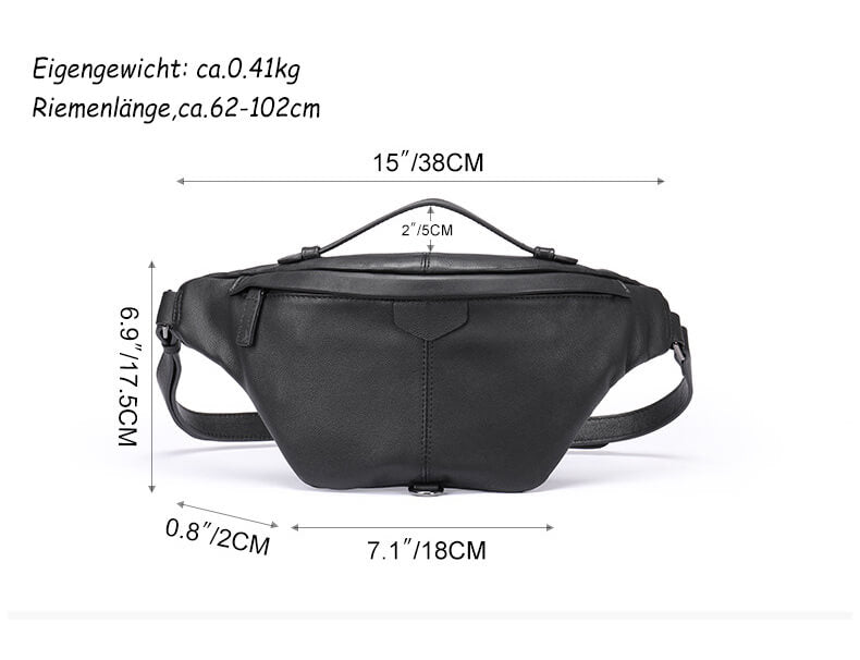 Hüfttasche Tasche für über die Schulter Damen Leder Brusttasche Umhängetasche