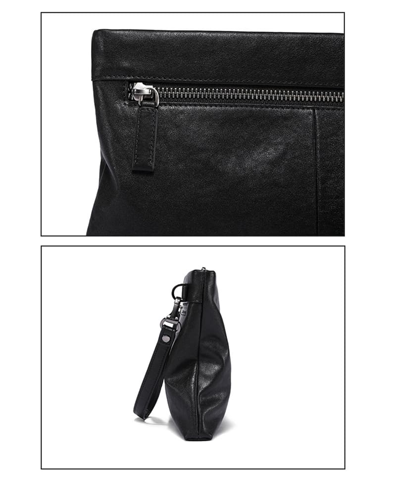 Männer Clutch Handgelenktasche Herren Leder Portemonnaie mit Kartenfächer Hirsch Motiv