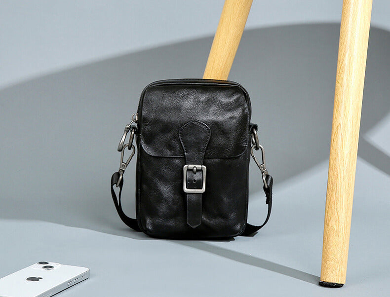 handytasche leder schwarz zum umhängen