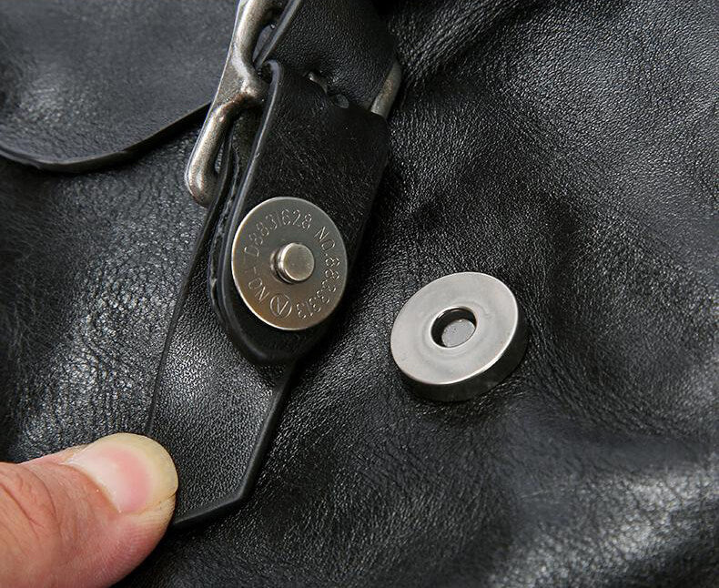 Leder Handytasche kleine Umhängetasche Herren schwarz