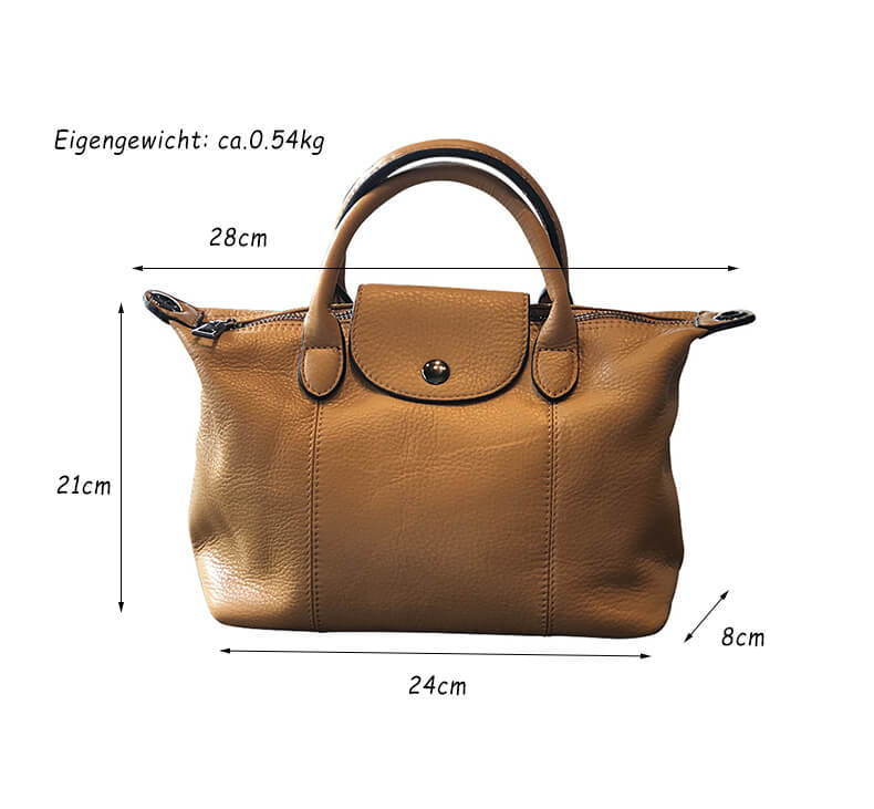 Leder Umhängetasche Damen mit Henkel kleine Handtasche modern