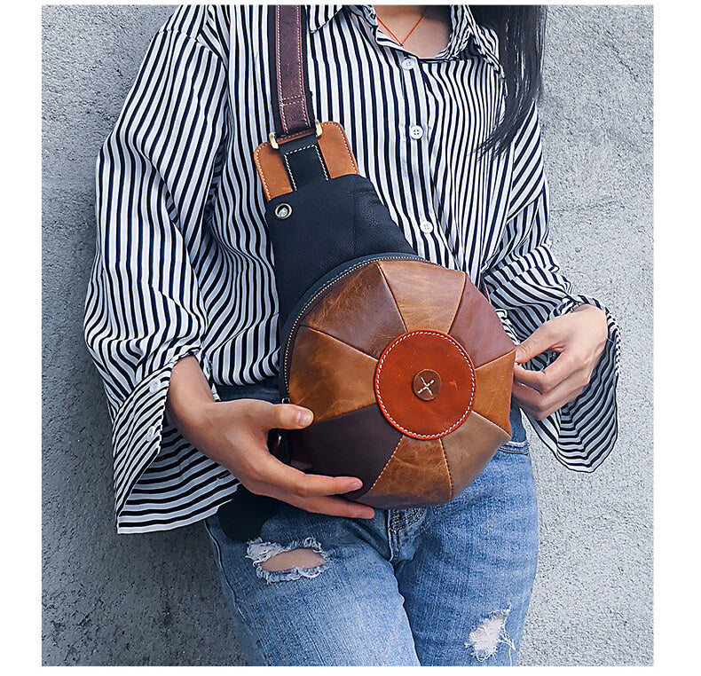 leder patchwork tasche