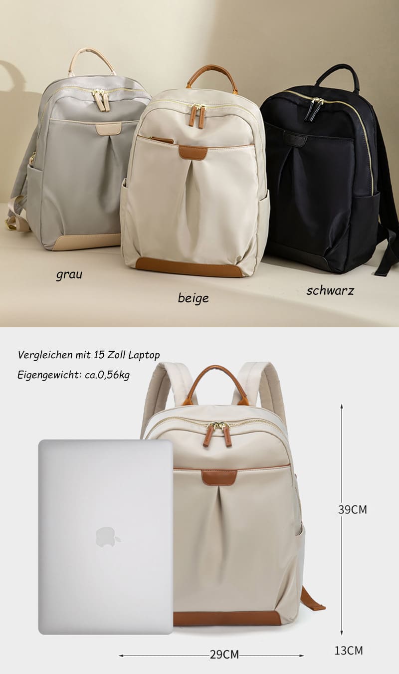 Damen Rucksack wasserdichte Oxford leichter Reiserucksack Laptopfach