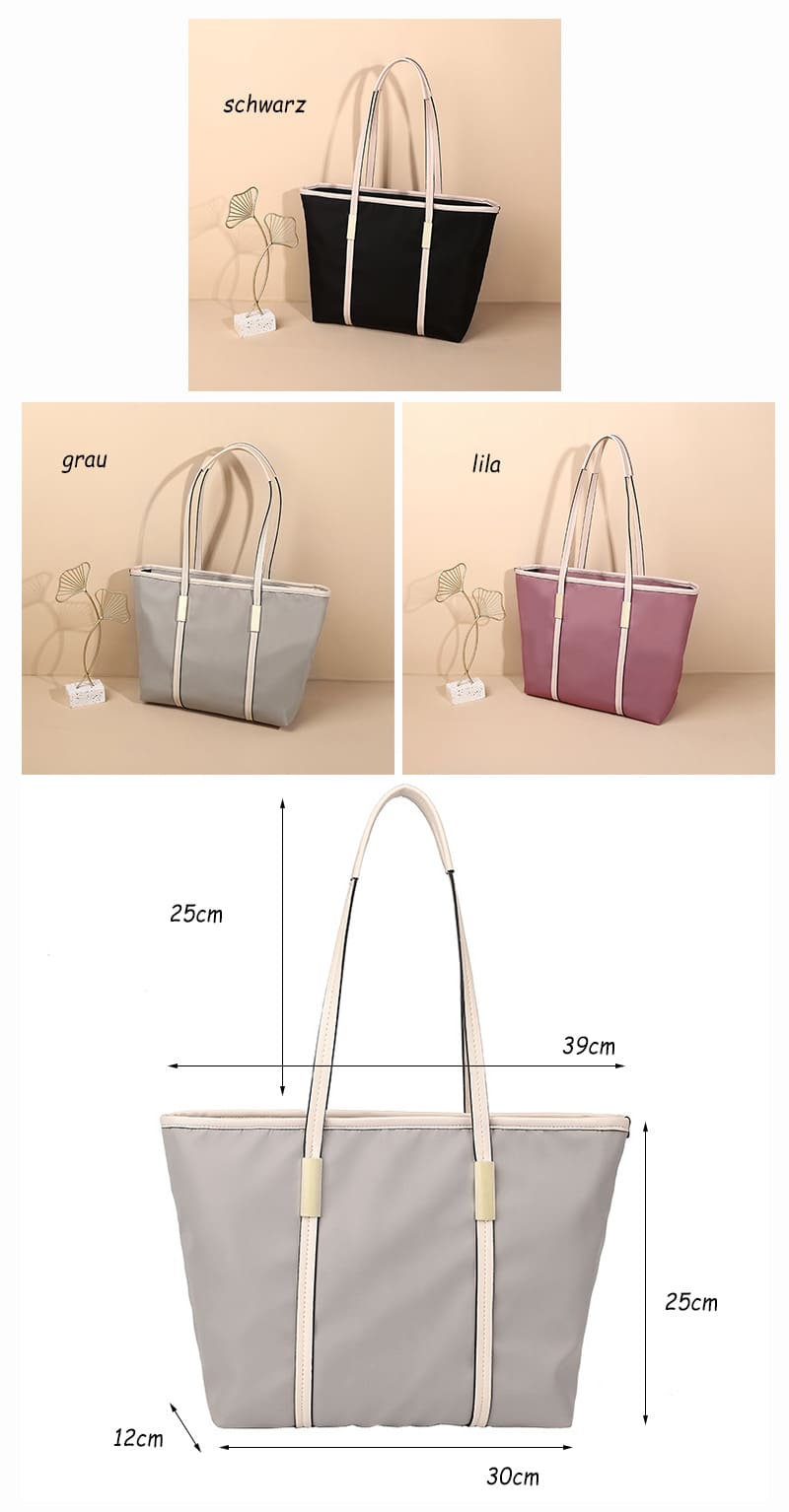 große leichte Schultertasche Damen Nylon Tote Tasche