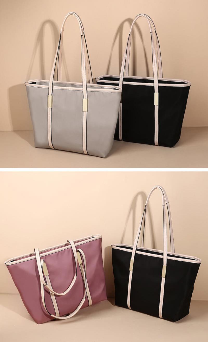 große leichte Schultertasche Damen Nylon Tote Tasche