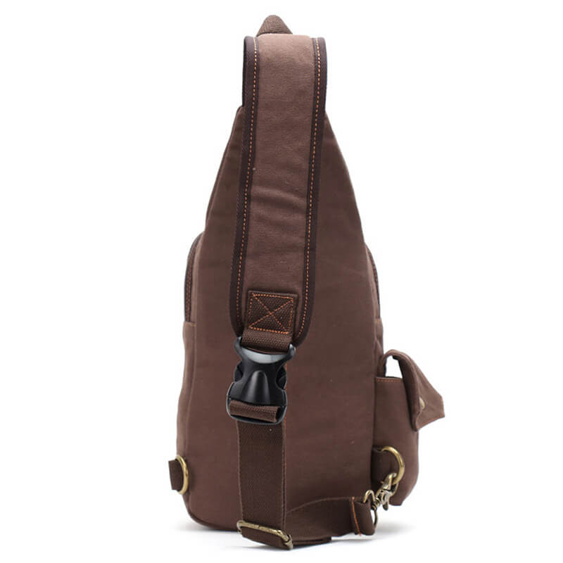 Canvas Brustbeutel Herren Brusttasche Segeltuch für Reisen in 3 Farben