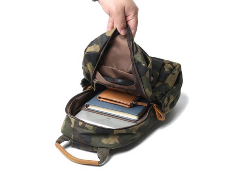 Camouflage Brustbeutel für Herren gewachstes Canvas Brusttasche Rucksack mit 1 Gurt