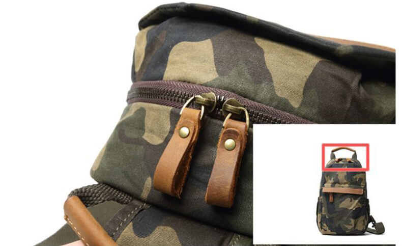 Camouflage Brustbeutel für Herren gewachstes Canvas Brusttasche Rucksack mit 1 Gurt