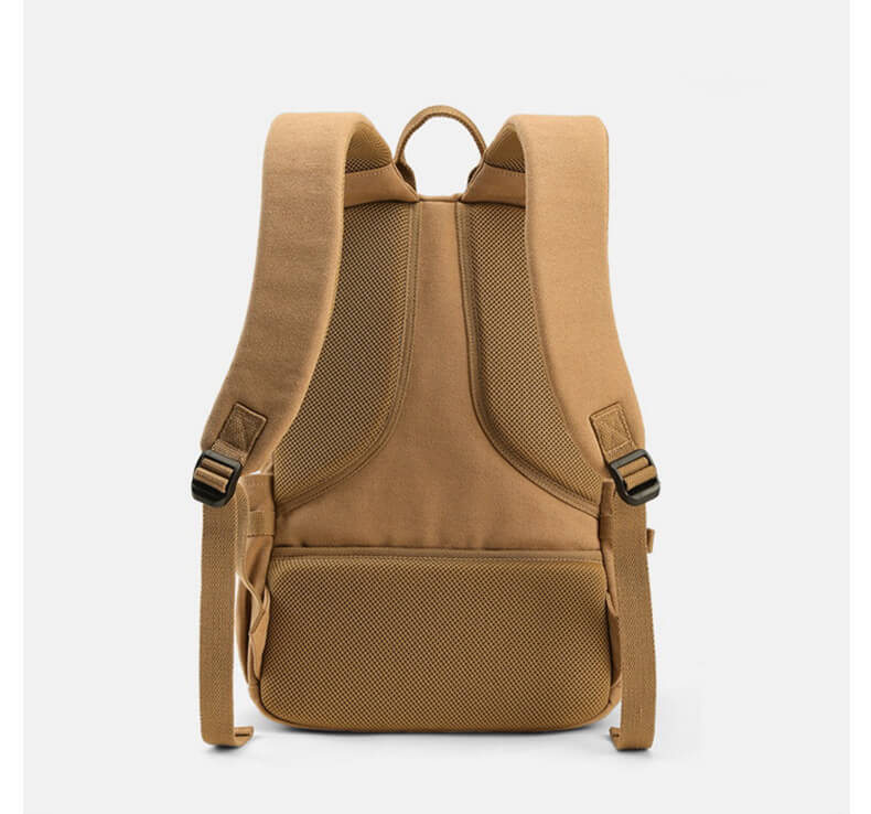 Retro Rucksack Herren Reiserucksack aus Canvas mit Laptopfach für Uni